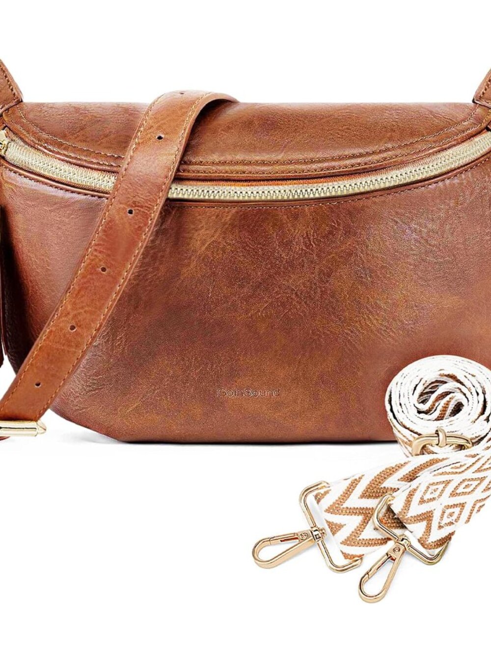 Small Bum Bag for Women Crossbody Bags with 2 Adjustable Strap